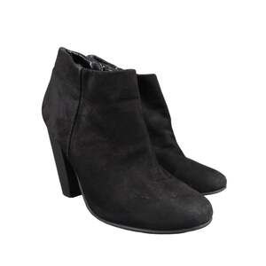 Abound Shoes Womens 7.5 Booties Fashion Classic Black Block Heel Ankle Boot Zip